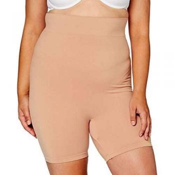 ONLY Carmakoma Carstephanie Seamless HW Shorts Pantalones Cortos Casuales, Café Au Lait, S/M para Mujer