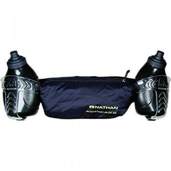 Cinturón de running Nathan QuickStart Plus 20, capacidad de 600 ml, color negro, diseñado para hidratación durante actividades deportivas
