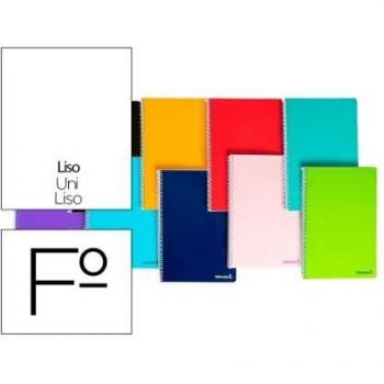 Cuaderno espiral liderpapel folio smart tapa blanda 80h 60gr liso sin margen colores surtidos