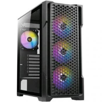 Antec AX90 Elite ATX Gaming Case with ARGB, 1x USB 3.2, 2x USB 2.0, No Power Supply Unit (PSU), Tempered Glass Side Panel - Black