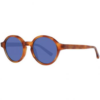 Ted Baker Brown Men's Sunglasses with Round Blue Lenses, Size: ONE SIZE
