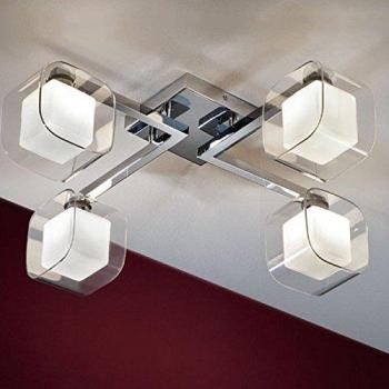 Lámpara de Techo LED Schuller Valencia Cube con 4 Pantallas Dobles