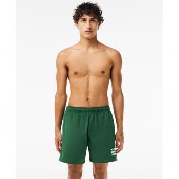 Bañador bermuda de hombre Lacoste Rene Did It First verde - S