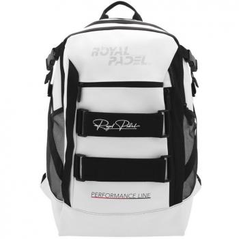 Mochila Pro Blanco Royal Padel - Mochila tipo bolsa, diseño ergonómico, material resistente al agua, compartimento principal amplio, bolsillos laterales para accesorios, correas ajustables y acolchadas