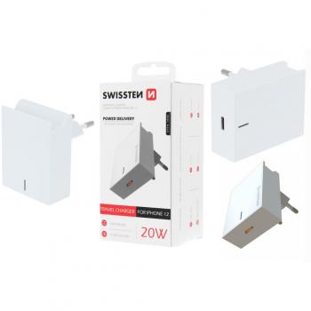 Cargador USB Tipo C 20W Power Delivery Carga Rápida para iPhone 12 - Blanco
