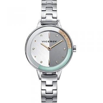 Viceroy 471180-07 Reloj de Mujer Cuarzo Acero Bisel Bicolor Brazalete Tamaño 30 mm