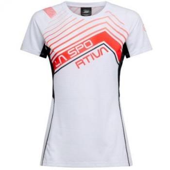 Camiseta La Sportiva Wave manga corta mujer blanca y roja - XS