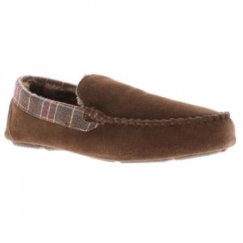 Hush Puppies Men's Andreas Suede Leather Moccasin Slippers - Brown, Size UK 10