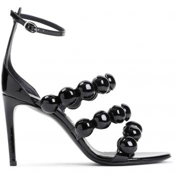 Alaia Women's High Heel Leather Sandals in Black | Size 40 | AA3S114CK168