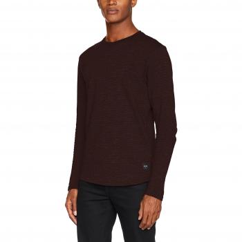 ONLY & SONS Onsaway Ls Slim Tee Noos, Camisa Manga Larga para Hombre, Marrón