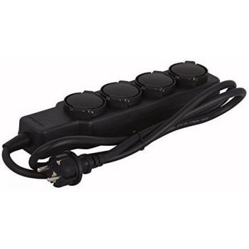 Regleta Multisocket Schuko 4 Salidas IP-20, 16A Máx