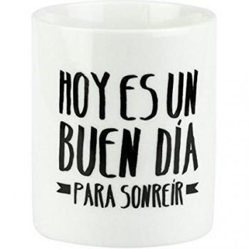 Mr. Wonderful WOM00054 Taza Hoy es un buen día para sonreír, Compuesto, Multicolor, 9.3000000000000007x10.9x7.6 cm