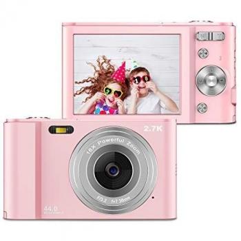ZORNIK 2.7K Cámaras Digitales, Cámara Compacta 2.88 Pulgadas LCD Recargable HD 44 Megapíxeles Zoom Digital 16x, Estudiantes para Adultos/Mayores/Niños