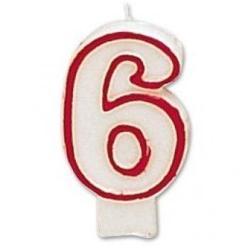 Vela de Cumpleaños Número 6 - Liderpapel