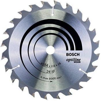 Bosch 2 608 640 817 - Hoja de sierra circular Optiline Wood - 184 x 16 x 2,6 mm, 24