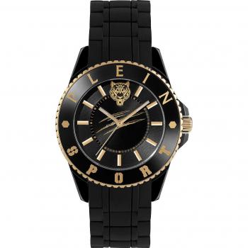 Glam Black Quartz Watch by Plein Sport, Female, Black, Size: ONE SIZE