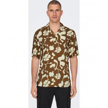 Only & Sons - Camisa estampada de manga corta para hombre