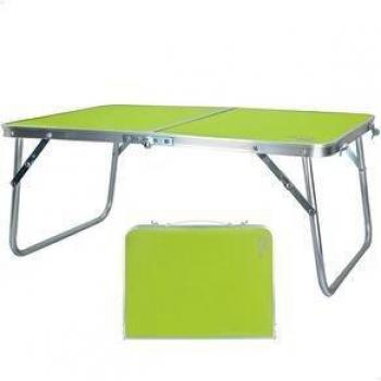 Aktive - Mesa baja plegable camping, color verde, 60x40x25 cm, patas y tablero plegables, máx. 20 kg, aluminio y madera MDF, antideslizante