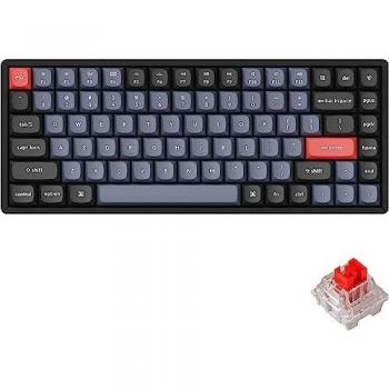 Teclado Mecánico Inalámbrico Keychron K2 Pro 75% RGB Hot Swappable con Interruptores Rojos y Marco de Aluminio