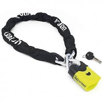 Urban Security U4K120 Cadena Antirrobo Moto candado Nivel 11, Acero Cementado, ø10, 120 cm