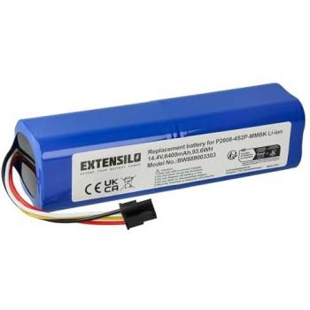 Batería compatible con Xiaomi Mijia 1C, Roborock S50, S51, 1S y 1T (6400 mAh, 14.4 V, Li-Ion) - Extensilo
