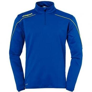 uhlsport Stream 22 1/4 Zip Top Sudadera, Hombre, Azure Blue/Lime Yellow, 152