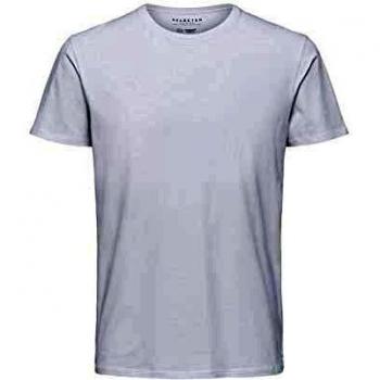 Selected Homme Basic Stretch T-Shirt for Men - Short Sleeve, Round Neck, White
