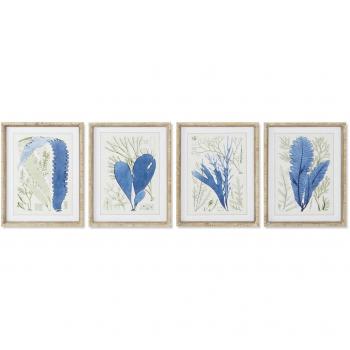Cuadro Home ESPRIT Mediterráneo 35 x 2,5 x 45 cm (4 Unidades)