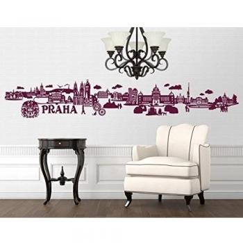 Adhesivo de No, JR44 maletín en checo de silueta de pared con adhesivo decorativo para pared con Europa, crema