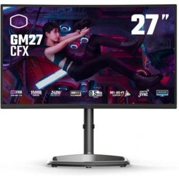 Cooler Master GM27-CFX 27 Full HD Curved LED Gaming Monitor - VA Panel - 1920x1080 Resolution - HDMI, DisplayPort - 240Hz Refresh Rate - 0.5ms Response Time - VESA