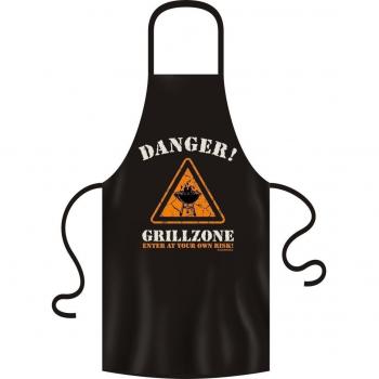 Original de Rahmenlos number/delantal Danger Grill Zone en alemán pequeño regalo para tostar