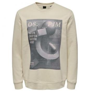 Sudadera Beige Regular Fit para Hombre ONLY & SONS Todd