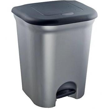keeeper Cubo de Basura con 2 Compartimentos, 2x 11 l, Torge, Plateado