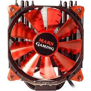 Mars Gaming MCPU3 - Disipador de Calor para Ordenador con Ventilador de 120mm, 4 Heatpipes, Iluminación LED y Tratamiento Nano-Cerámico
