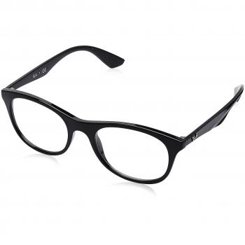Ray-Ban 0Rx7085, Monturas de Gafas para Hombre, Shiny Black, 50