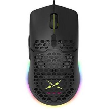 DELUX Ratón para juegos 16.8 millones de colores RGB 10000 DPI