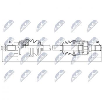 Árbol de transmisión NTY NPW-HD-041 con alta resistencia y durabilidad