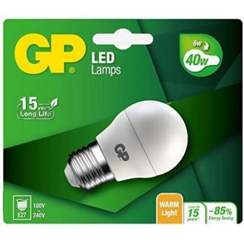 GP Batteries 740 gpmgl078043ce1 a +, bombilla led, cristal, 6 Watts, E27, Blanco cálido, 14 x 12 x 4,5 cm