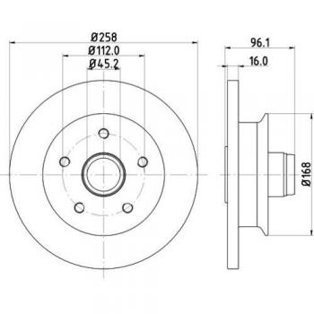 HELLA 8DD 355 102-361 Disco de freno - 53915
