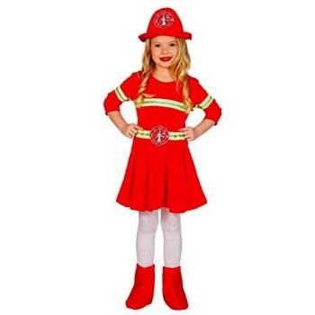 Guirca - Disfraz de bombero para niños, rojo, M, 83234