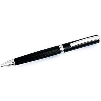 Bolígrafo Pierre Cardin 14Cm. Capuchón Giratorio Color Negro Detalles Plateados Rayado