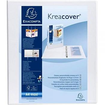 Carpeta Exacompta canguro 4 anillas 16 mm Din A4+ carton forrado polipropileno