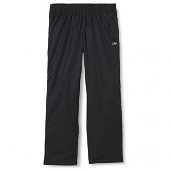 CMP Men's Rain Pants with Full Length Side Zips - Black - Size S