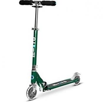 Micro® Sprite LED, Original Design, Patinete 2 Ruedas con iluminación LED Plegable, +6 Años, Peso 2,85kg, Carga Máx 100Kg, Aluminio, Plataforma Antideslizante, Rodamientos ABEC 9