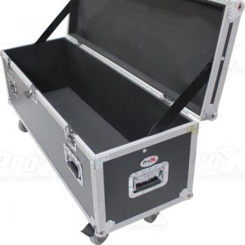 ProX XS-UTL10W Utility Case with 4x 4 Wheels, Silver on Black