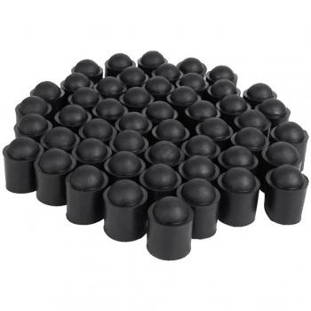 50pcs Tacos de Goma de Palo de Billar Snooker de Color Negro