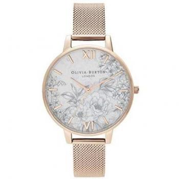 Olivia Burton Terrazzo Ladies Watch with Stainless Steel Bracelet in Pale Rose Gold