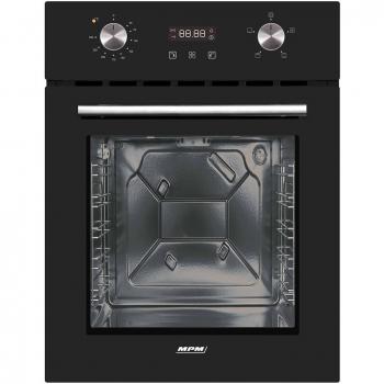 Horno eléctrico empotrable MPM 45-BO-23C, capacidad de 45 litros, potencia de 2000W, función de convección, temporizador digital, control mecánico y panel frontal de acero inoxidable