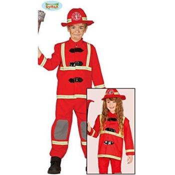 FIESTAS GUIRCA Disfraz de Bombero Infantil Unisex Talla 5-6 Años