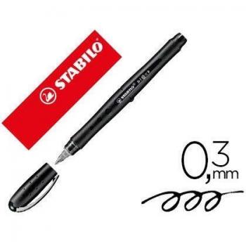 Rotulador stabilo roller ball bl@ck 0,3 mm negro